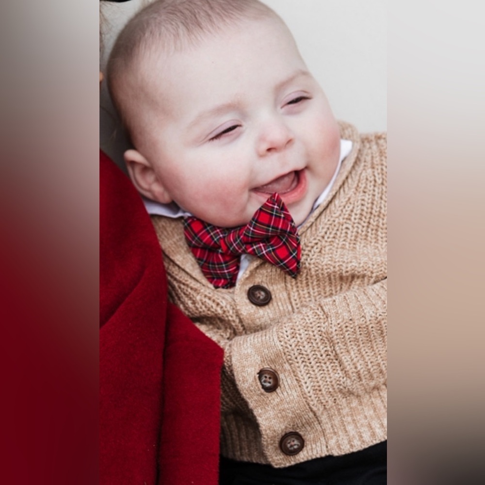 EUC Baby B'Gosh Knit Brown Shawl Collar Cardigan